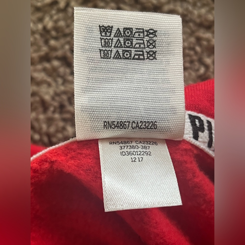 Victoria’s Secret PINK quarter zip sweatshirt, Red, size S - Picture 10 of 14